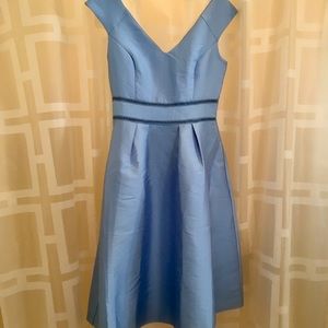 Oasis cornflower blue fit and flair dress size 12.